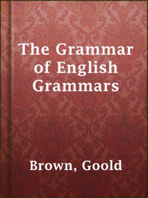 cover image of The Grammar of English Grammars